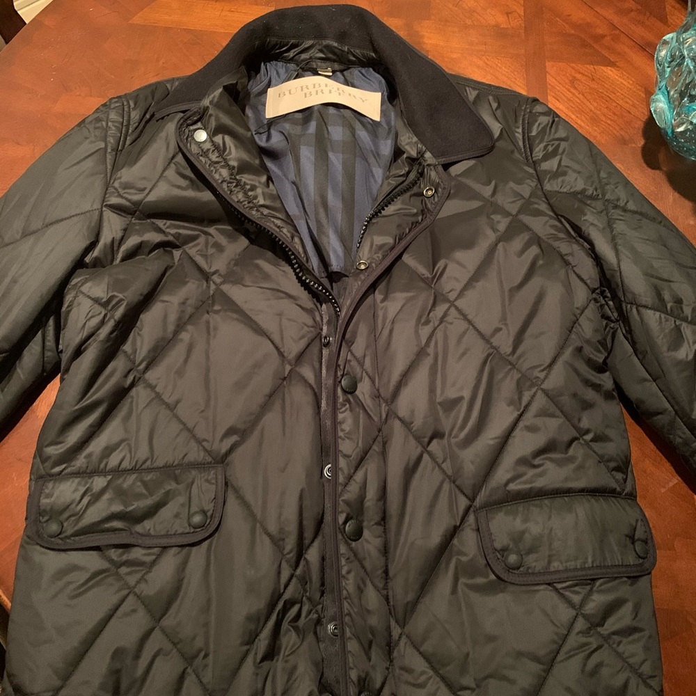 Black burberry jacket XXL for men.